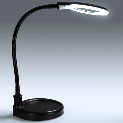 Fysic FL-25LED - LED tafel loeplamp, vergroting 1,75x, zwart