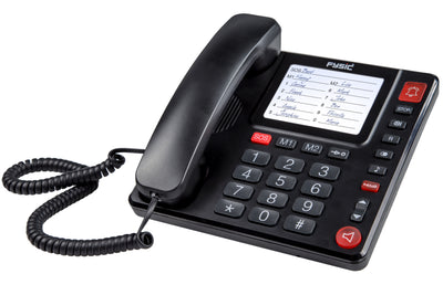 Fysic FX-3920 - Vaste telefoon met grote toetsen voor senioren, zwart