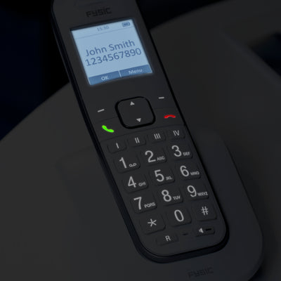 Fysic FX-9000 DUO - Senioren DECT telefoon met grote toetsen en 2 handsets, wit