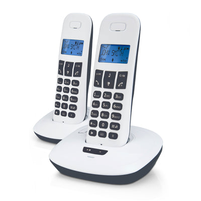 Teleline TEL-170AE - DECT telefoon met antwoordapparaat en 2 handsets, leisteen