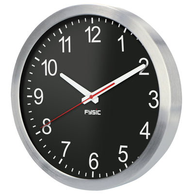 Fysic FK105 - Grote analoge wandklok, aluminium