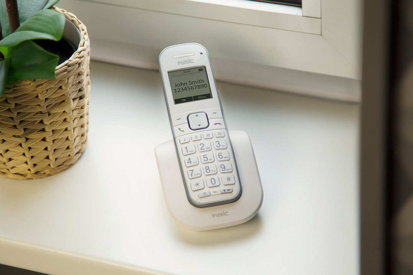 Fysic FX-9000 DUO - Senioren DECT telefoon met grote toetsen en 2 handsets, wit