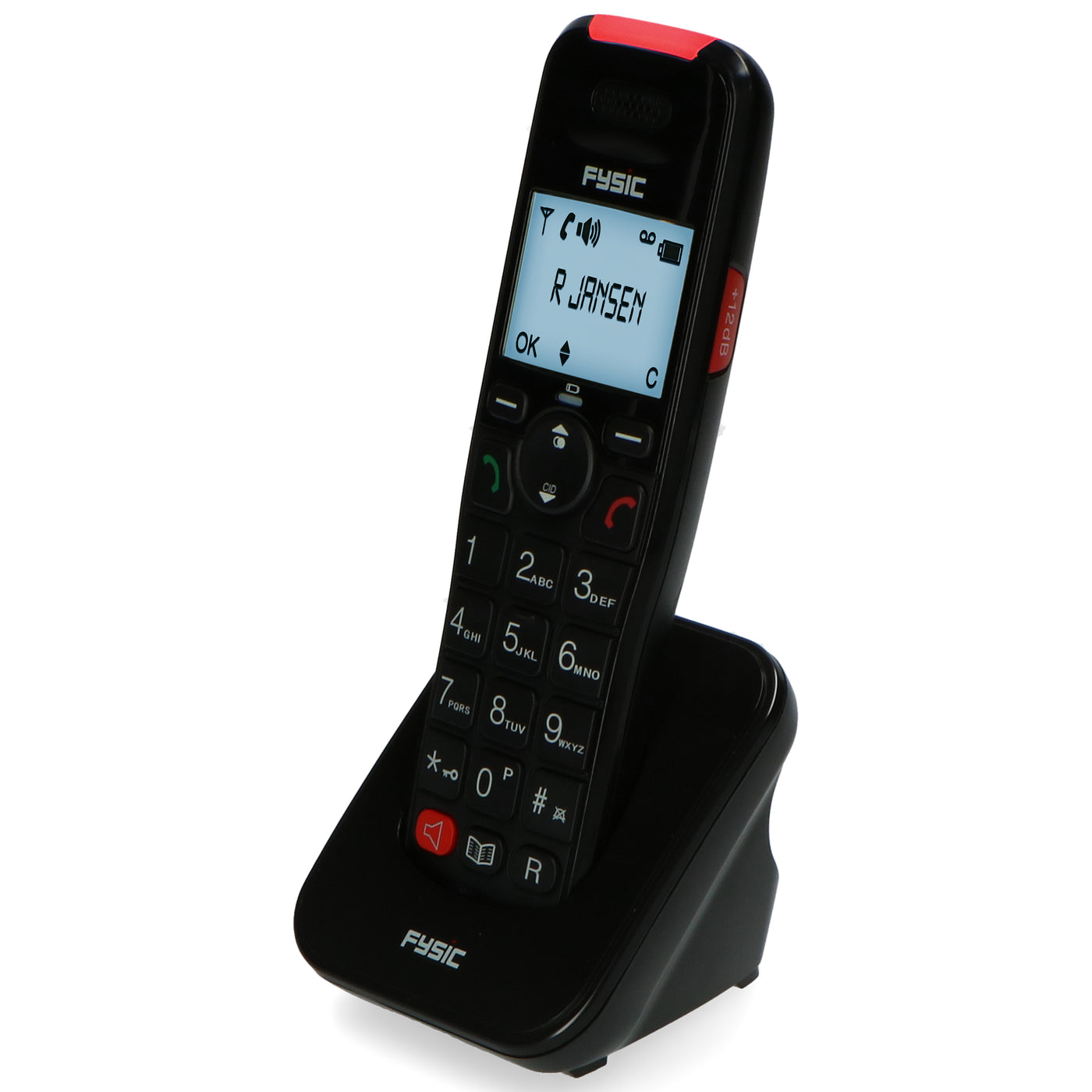 Fysic FX-8025 - Vaste telefoon met antwoordapparaat en DECT telefoon voor senioren, zwart
