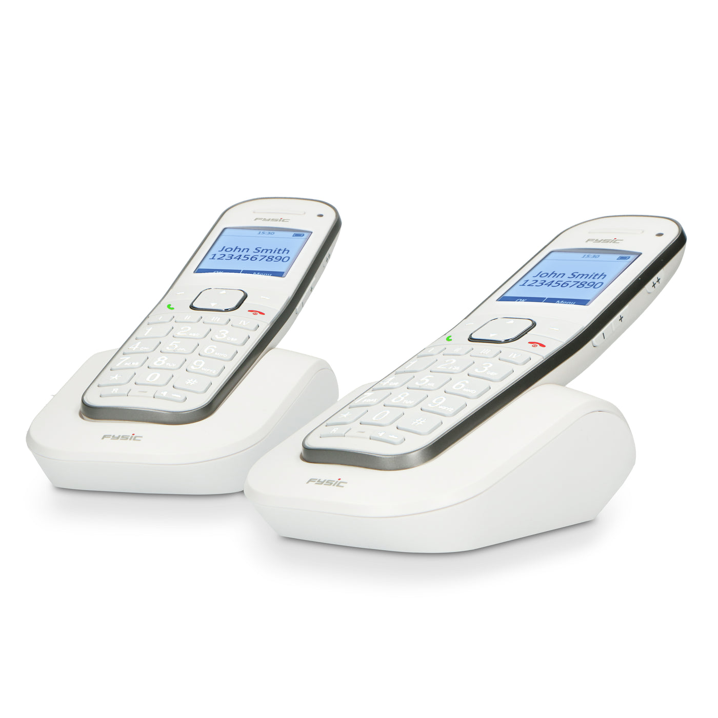 Fysic FX-9000 DUO - Senioren DECT telefoon met grote toetsen en 2 handsets, wit