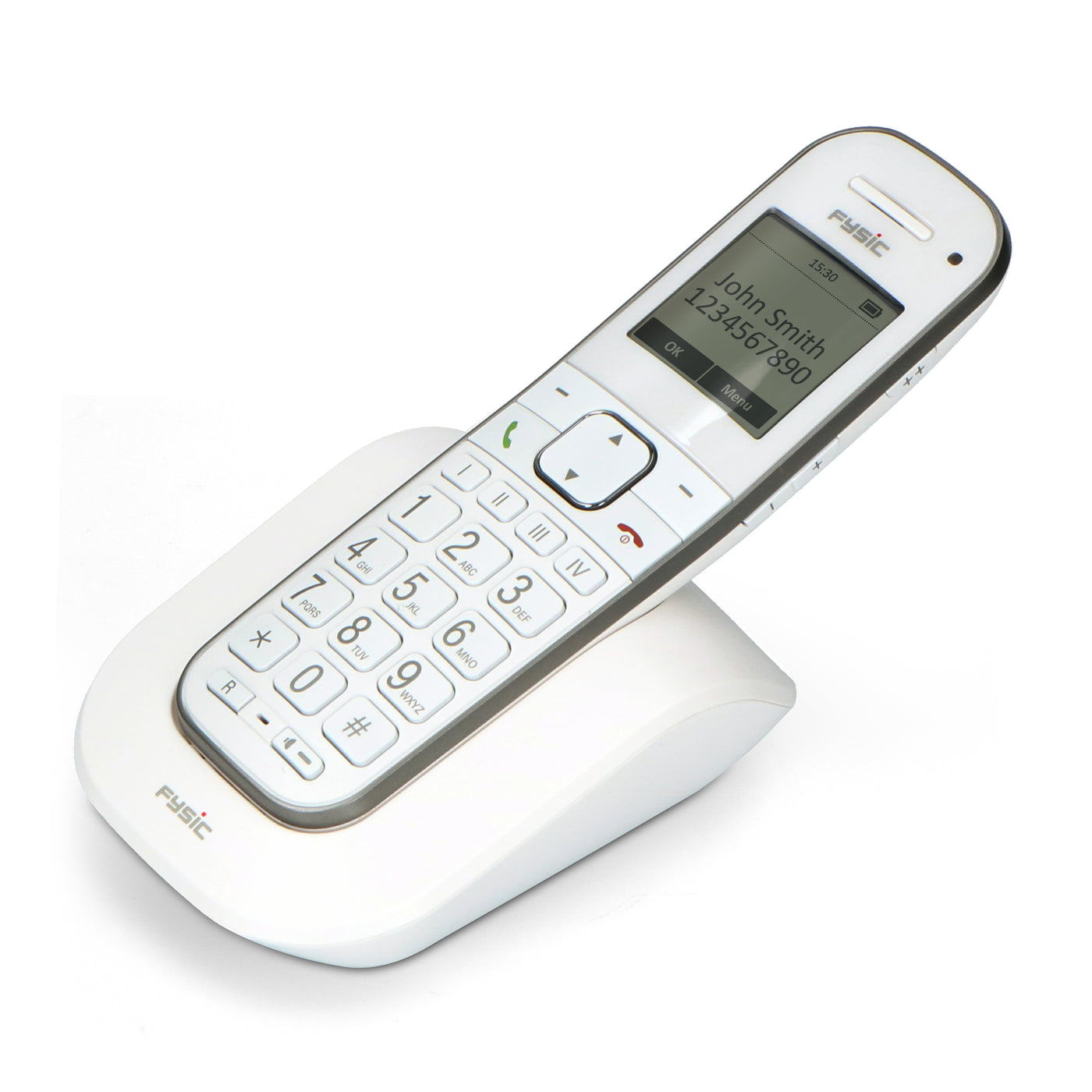 Fysic FX-9000 DUO - Senioren DECT telefoon met grote toetsen en 2 handsets, wit