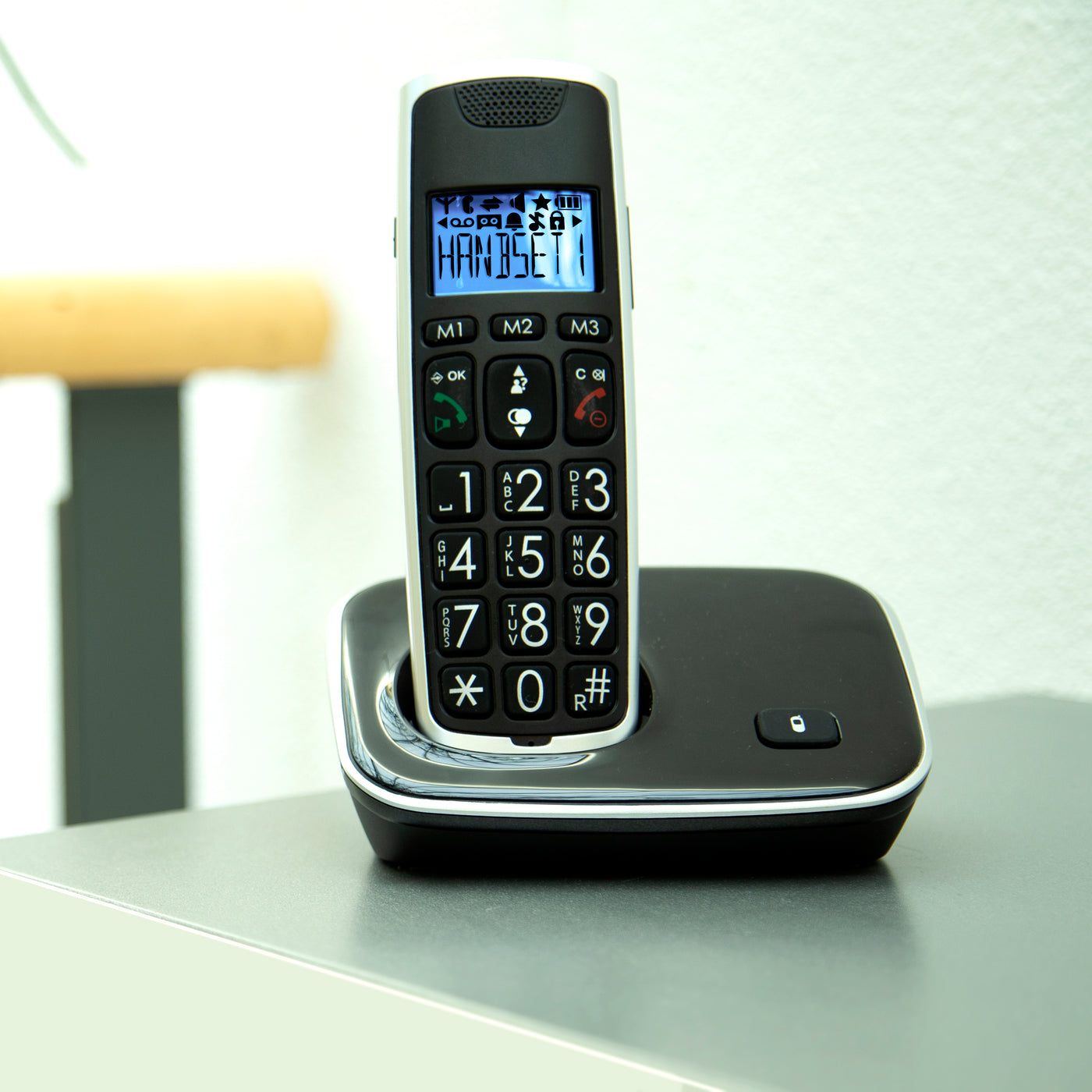 Profoon PDX-2728 - DECT telefoon met grote toetsen en 2 handsets, zwart