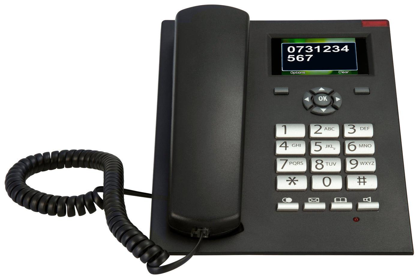 Fysic FM-2950 - GSM vaste telefoon met display voor senioren, antraciet