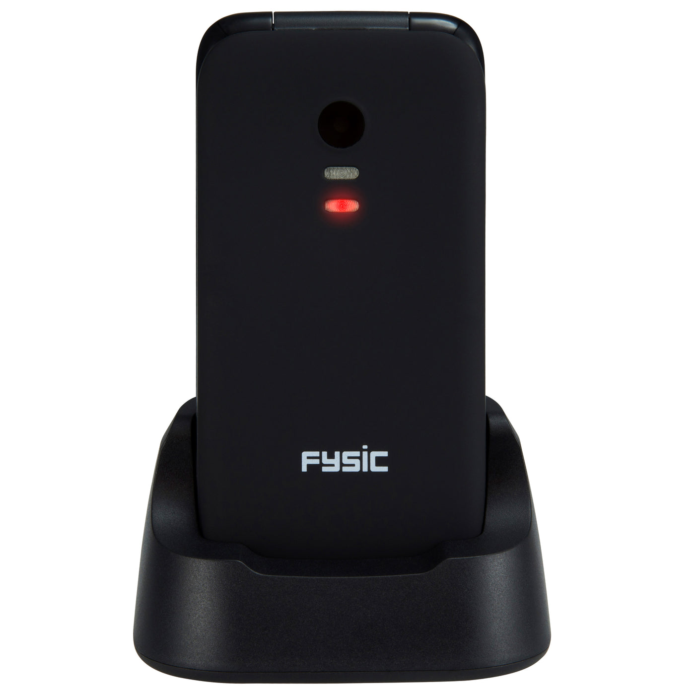 Fysic FM-9760ZT - Eenvoudige mobiele klaptelefoon voor senioren met SOS paniekknop, zwart