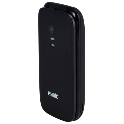 Fysic FM-9760ZT - Eenvoudige mobiele klaptelefoon voor senioren met SOS paniekknop, zwart