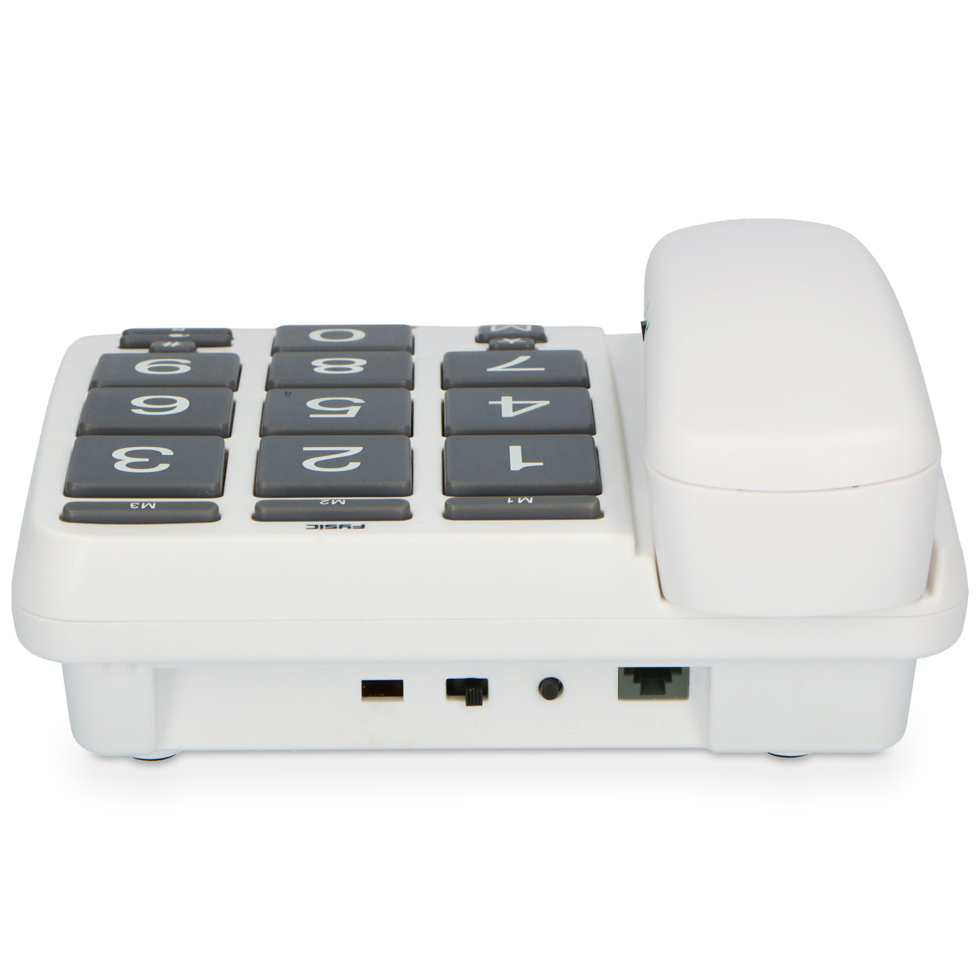 Fysic FX575 - Vaste telefoon met grote toetsen, wit/grijs
