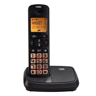 Fysic FX-5500 - Senioren DECT telefoon met grote toetsen en 1 handset, zwart