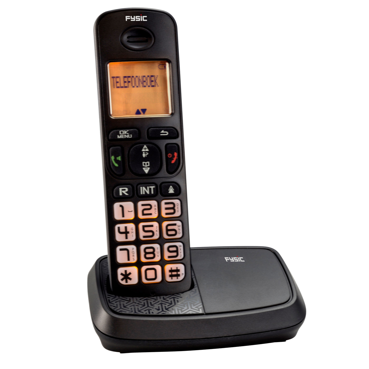 Fysic FX-5500 - Senioren DECT telefoon met grote toetsen en 1 handset, zwart