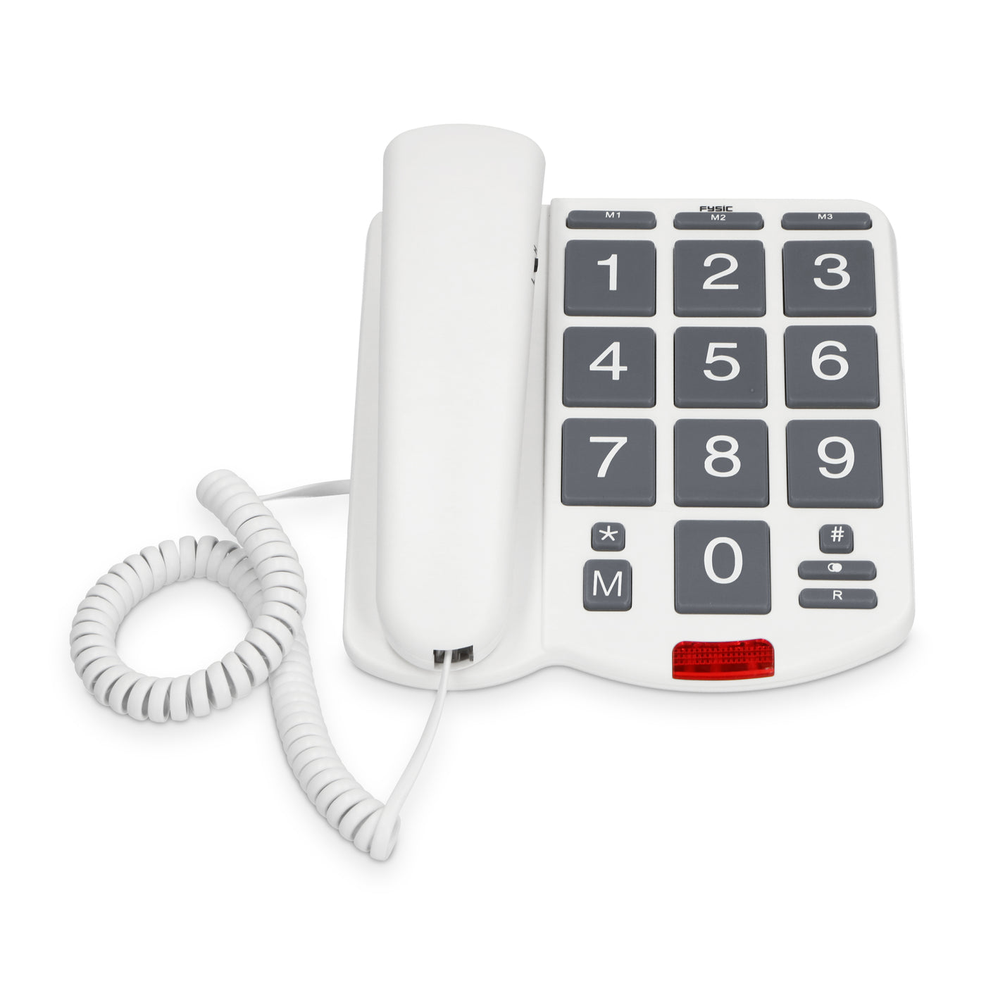 Fysic FX575 - Vaste telefoon met grote toetsen, wit/grijs