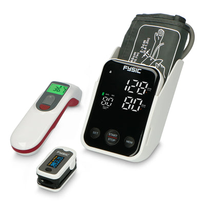 Fysic FCS250 - Gezondheidsmonitoring thuis set, bloeddrukmeter, saturatiemeter en infrarood thermometer