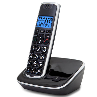 Profoon PDX-2728 - DECT telefoon met grote toetsen en 2 handsets, zwart