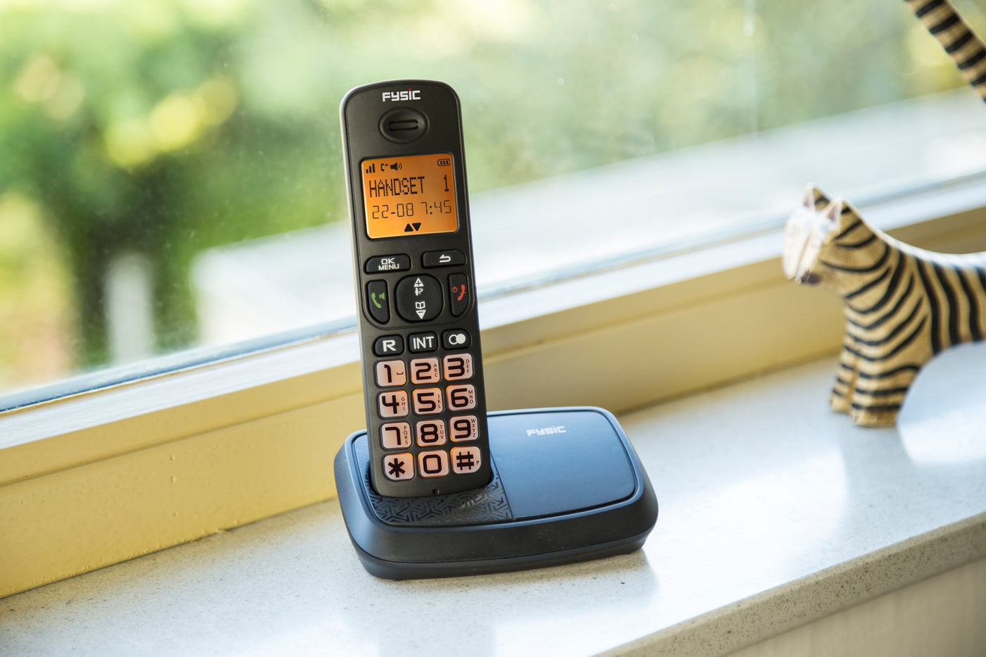 Fysic FX-5520 - Senioren DECT telefoon met grote toetsen en 2 handsets, zwart