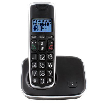 Profoon PDX-2728 - DECT telefoon met grote toetsen en 2 handsets, zwart