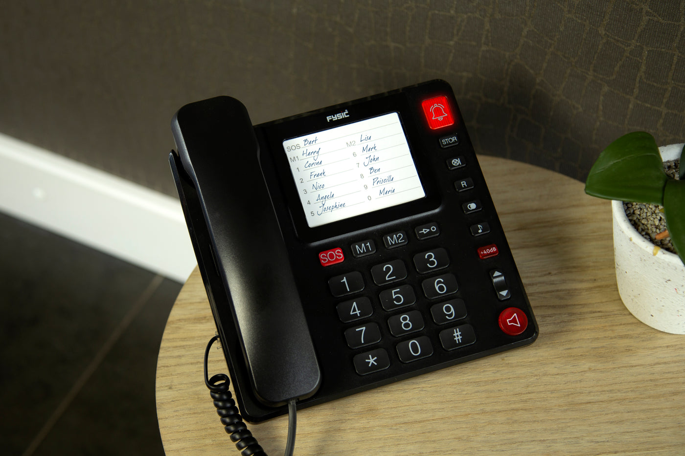 Fysic FX-3920 - Vaste telefoon met grote toetsen voor senioren, zwart