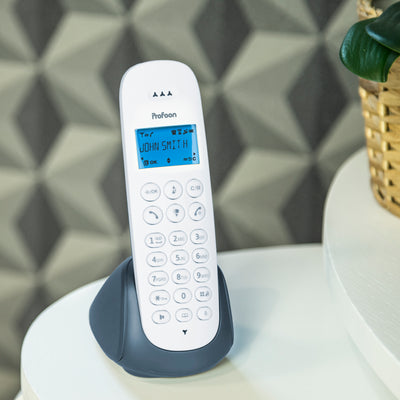 Profoon PDX-300AE - DECT telefoon met 1 handset, leisteen