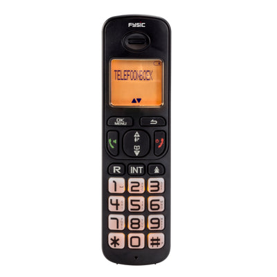 Fysic FX-5500 - Senioren DECT telefoon met grote toetsen en 1 handset, zwart