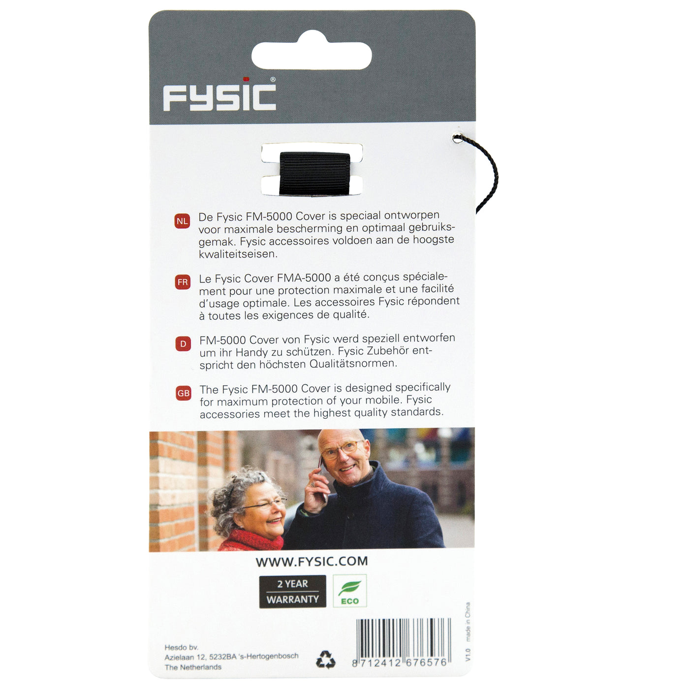 Fysic FMA-5000 COVER LTHR - Leren hoesje voor FMA-5000, zwart