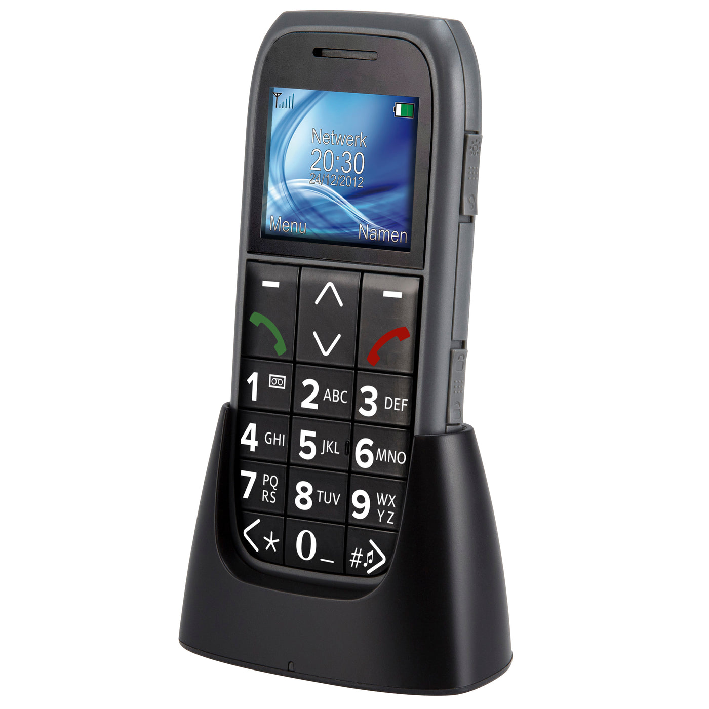 Fysic FM-7575 - Eenvoudige mobiele telefoon voor senioren met SOS paniekknop, zwart