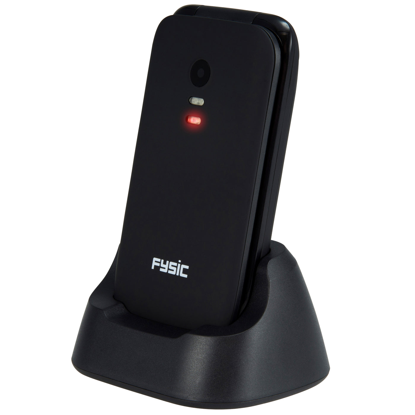 Fysic FM-9760ZT - Eenvoudige mobiele klaptelefoon voor senioren met SOS paniekknop, zwart