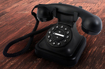 Fysic Graham - Retro telefoon vaste lijn, zwart